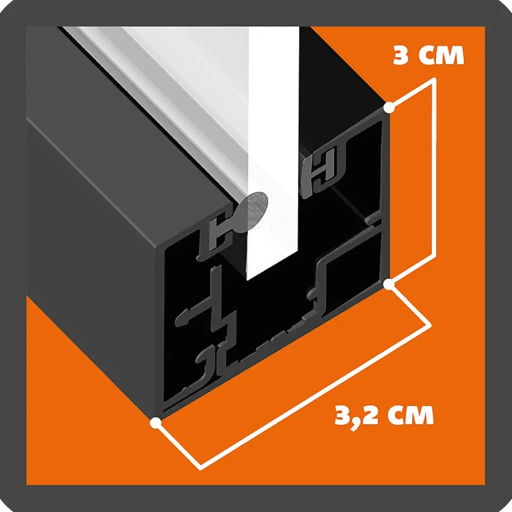 MySystem Verrière 5 grands carreaux - L x H : 168 x 110 cm - Laqué noir 9005 granité - vitrages inclus- Verrière