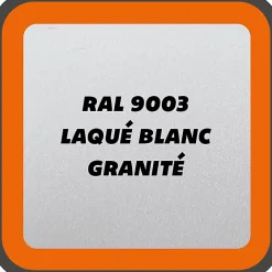 MySystem Verrière 5 grands carreaux - L x H : 168 x 125 cm - Laqué blanc 9003 granité - vitrages inclus- Verrière