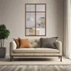 MySystem Verrière<Verrière 2 sections avec imposte - L x H : 69 x 110 cm - Laqué effet rouille granité - vitrages inclus