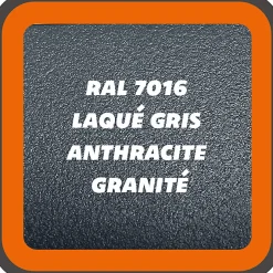 MySystem Verrière<Verrière 2 sections avec imposte - L x H : 69 x 125 cm - Laqué gris 7016 granité - vitrages inclus