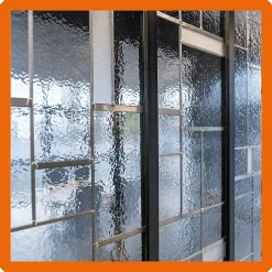 MySystem Verrière 5 verres Chicago - L x H : 168 x 125 cm - Laqué gris 7016 granité - verre Sahara inclus- Verrière
