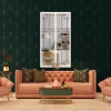 MySystem Verrière<Verrière 2 verres Curly - L x H : 69 x 125 cm - Laqué blanc 9003 granité - verre Clair inclus