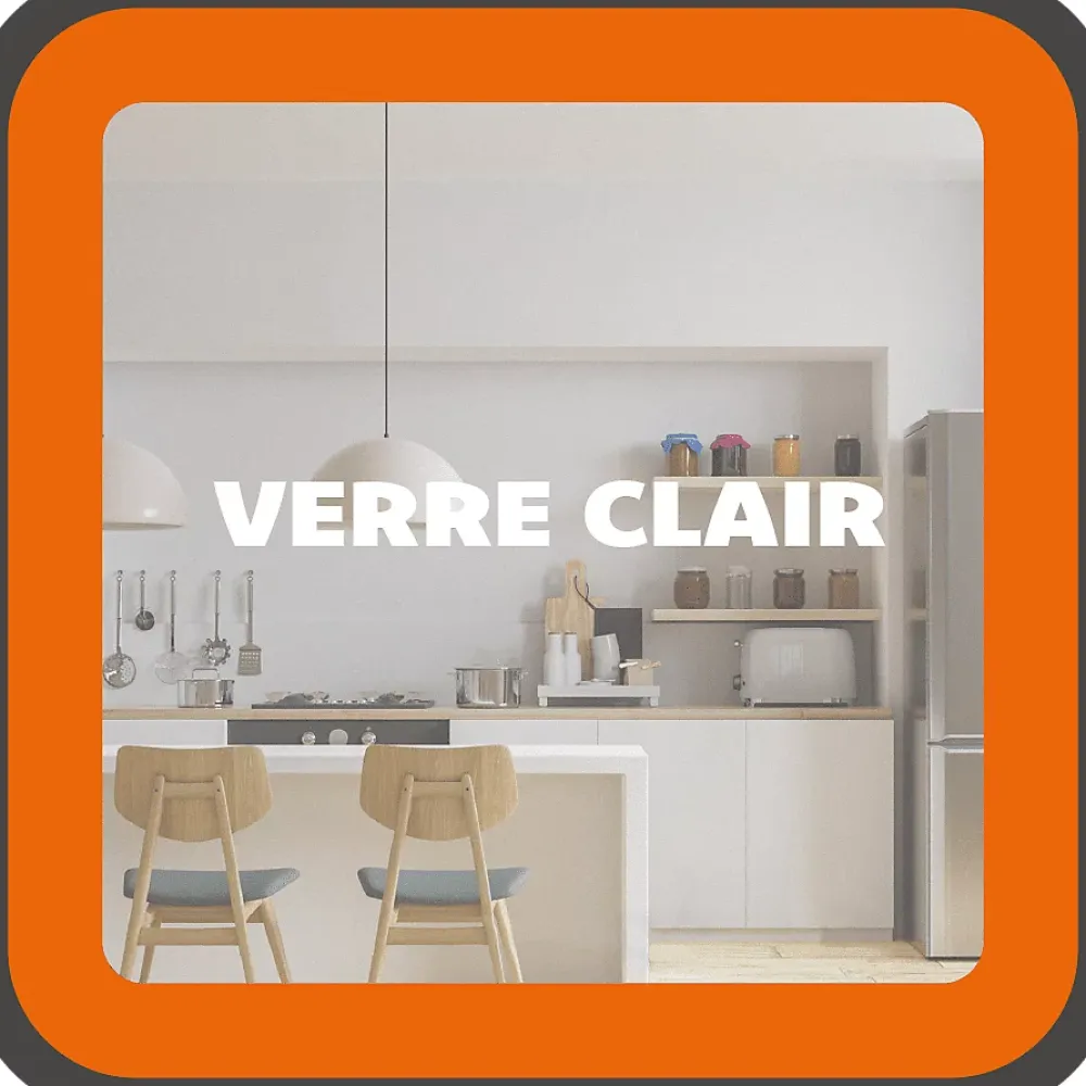 MySystem Verrière 4 verres Hudson - L x H : 135 x 125 cm - Laqué blanc 9003 granité - verre Clair inclus- Verrière