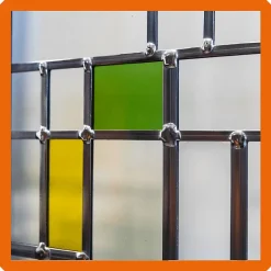 MySystem Verrière<Verrière 3 verres Indiana - L x H : 102 x 125 cm - Laqué noir 9005 granité - verre Clair inclus