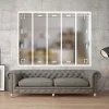 MySystem Verrière<Verrière 5 verres Mackintosh - L x H : 168 x 125 cm - Laqué blanc 9003 granité - verre Sahara inclus