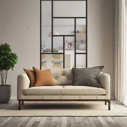MySystem Verrière ArtDéco 8 - L x H : 110 x 170 cm - Laqué noir 9005 granité - vitrages inclus- Verrière