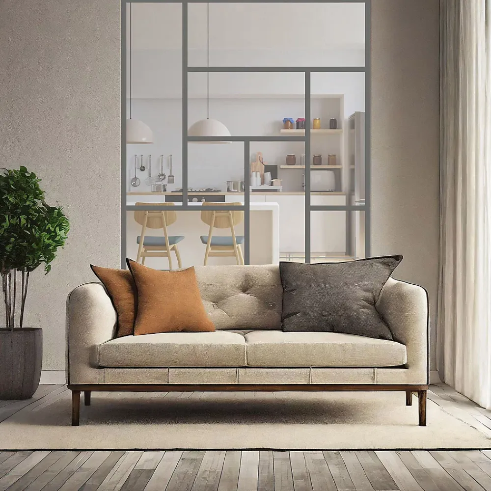 MySystem Verrière<Verrière ArtDéco 8 - L x H : 150 x 170 cm - Laqué gris 7016 granité - vitrages inclus