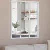 IDMarket Verrière<Verrière atelier 3 vitrages L. 93 x H. 108 cm en métal blanc et verre trempé