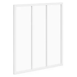 IDMarket Verrière<Verrière atelier 3 vitrages L. 93 x H. 108 cm en métal blanc et verre trempé