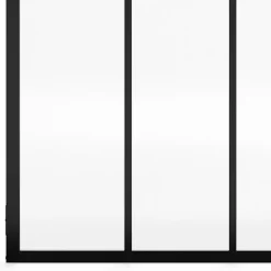 IDMarket Verrière<Verrière atelier 3 vitrages L. 93 x H. 108 cm en métal noir et verre trempé