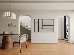 Vente-unique Verrière<Verrière atelier design en aluminium thermolaqué 150x105 cm - Noir - ARTENA