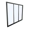 Vente-unique Verrière atelier en aluminium thermolaqué - 90x130 cm - Noir - BAYVIEW- Verrière