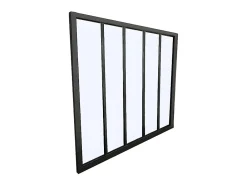 Vente-unique Verrière<Verrière atelier en aluminium thermolaqué - 150x105 cm - Noir - BAYVIEW
