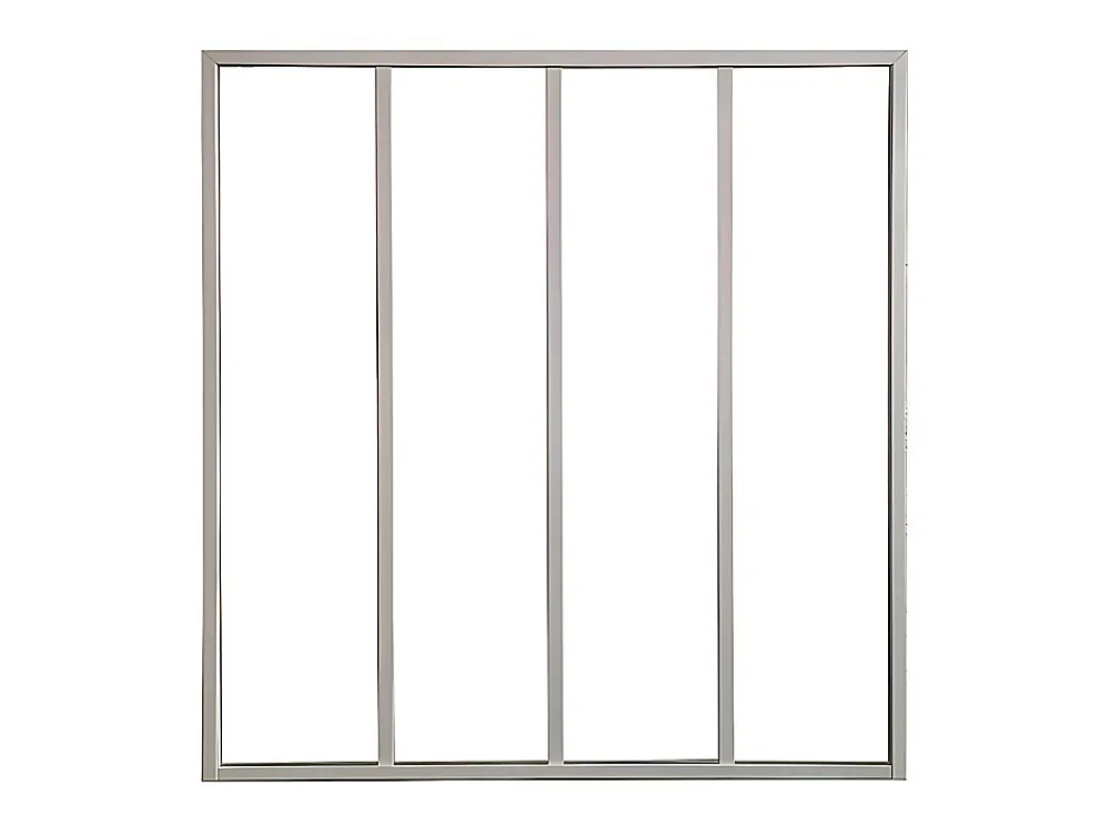Vente-unique Verrière atelier en aluminium thermolaqué - 120x130 cm - Blanc - BAYVIEW- Verrière