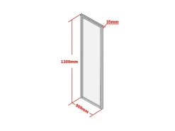 Vente-unique Verrière<Verrière atelier en aluminium thermolaqué - 30x130 cm - Blanc - BAYVIEW