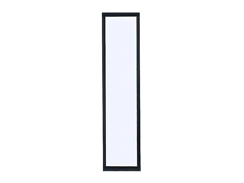 Vente-unique Verrière atelier en aluminium thermolaqué - 30x105 cm - Noir - BAYVIEW- Verrière
