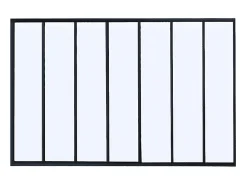 Vente-unique Verrière atelier en aluminium thermolaqué - 210x105 cm - Noir - BAYVIEW- Verrière