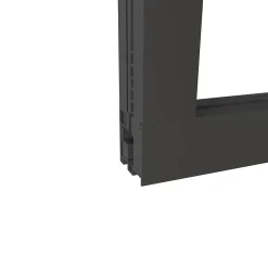 AICA Sanitaire Verrière atelier en aluminium thermolaqué et 4mm verre trempé - L.93 x H.108 cm - Noir - Luminosité Maximale- Verrière