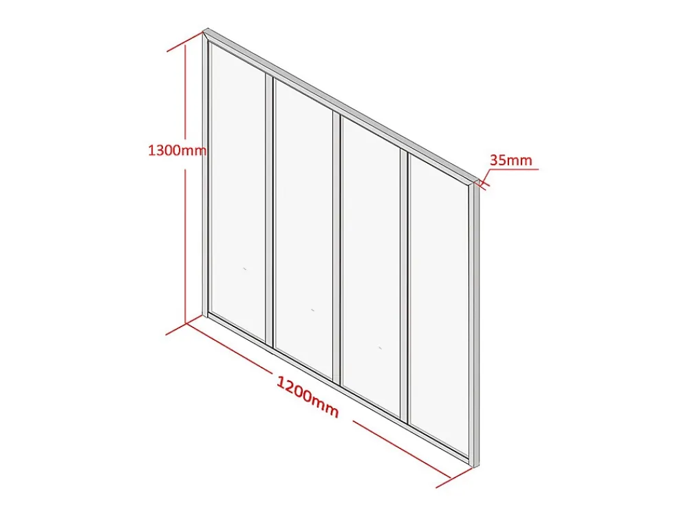 Vente-unique Verrière atelier en aluminium thermolaqué - 120x130 cm - Naturel clair - BAYVIEW- Verrière