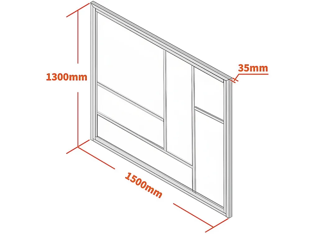 Vente-unique Verrière<Verrière atelier en aluminium thermolaqué 150x130 cm - Noir - ARTENA