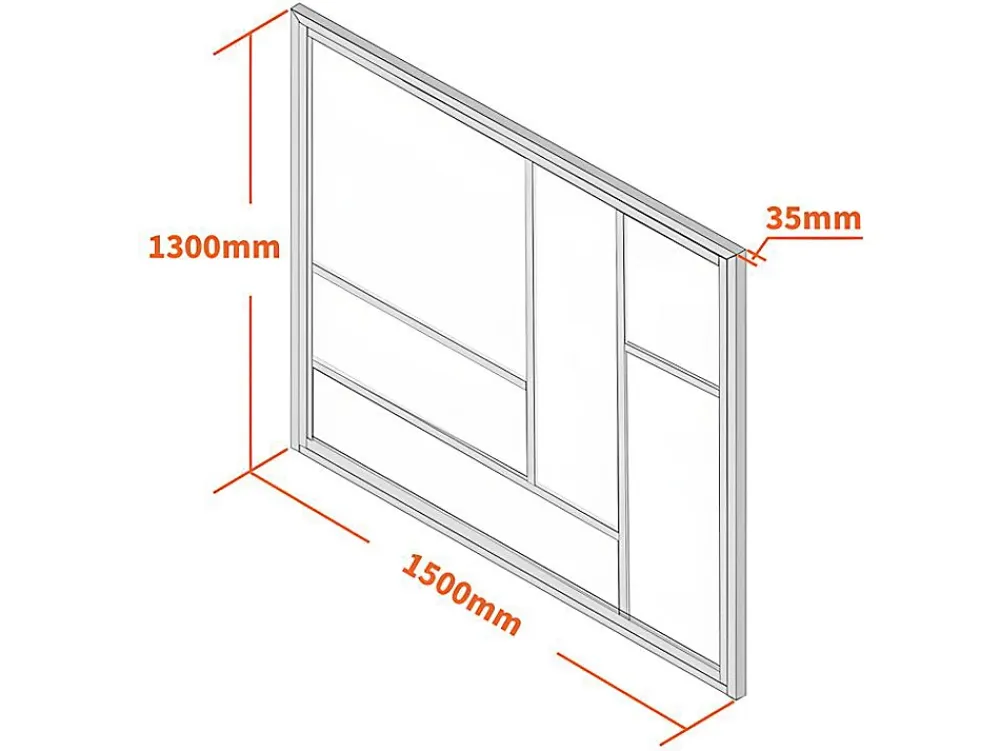 Vente-unique Verrière<Verrière atelier en aluminium thermolaqué 150x130 cm - Noir - ARTENA