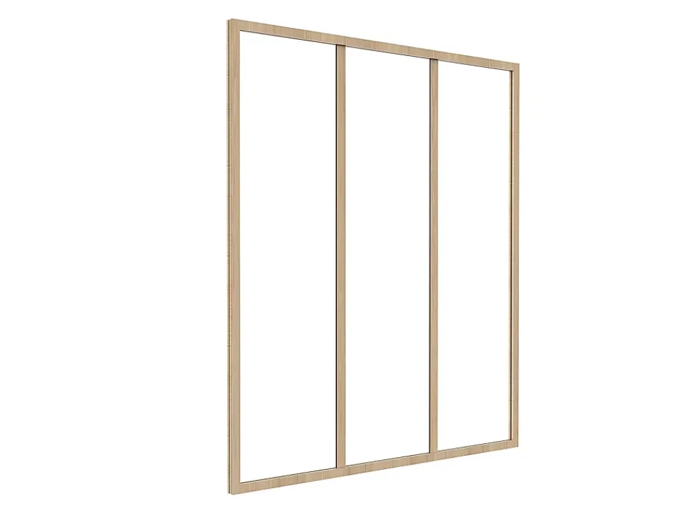 Vente-unique Verrière<Verrière atelier en aluminium thermolaqué - 90x105 cm - Naturel clair - BAYVIEW
