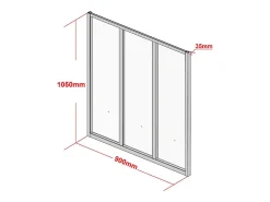 Vente-unique Verrière<Verrière atelier en aluminium thermolaqué - 90x105 cm - Naturel clair - BAYVIEW