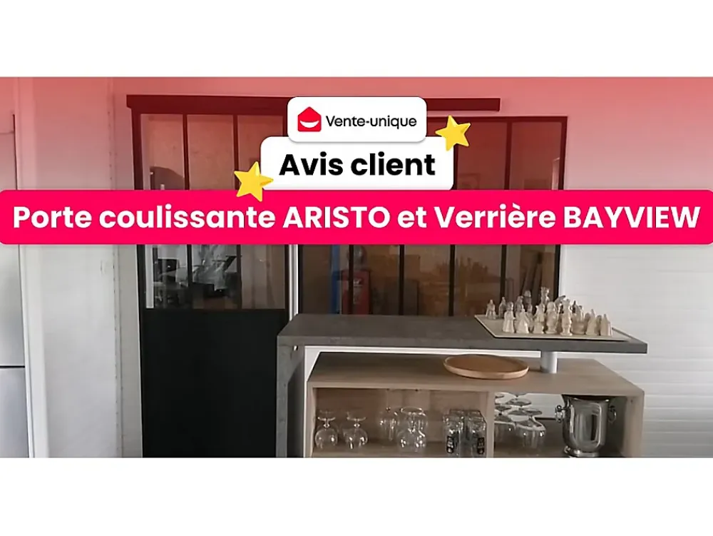 Vente-unique Verrière<Verrière atelier en aluminium thermolaqué - 90x105 cm - Naturel clair - BAYVIEW