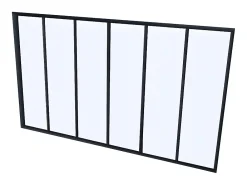 Vente-unique Verrière<Verrière atelier en aluminium thermolaqué - 180x105 cm - Noir - BAYVIEW