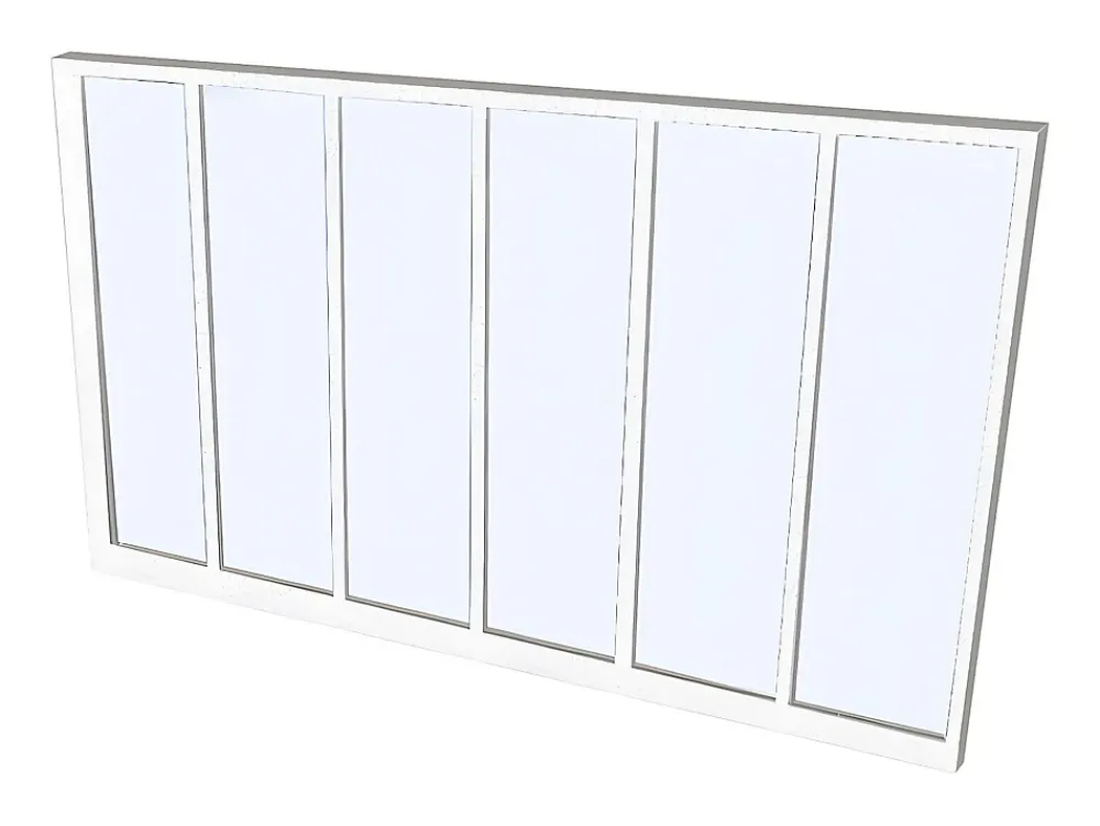 Vente-unique Verrière atelier en aluminium thermolaqué - 180x105 cm - Blanc - BAYVIEW- Verrière