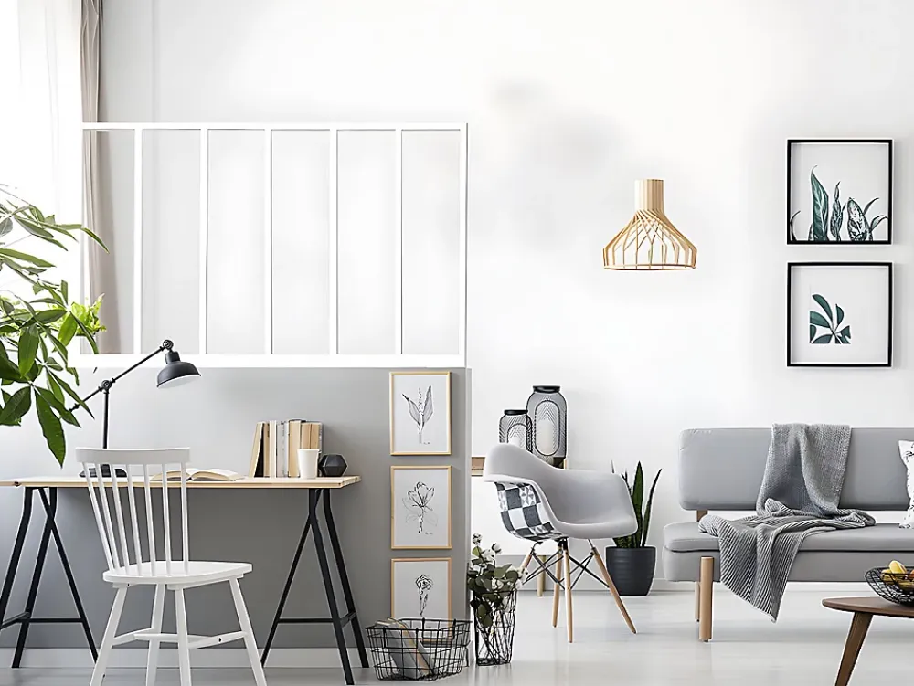Vente-unique Verrière atelier en aluminium thermolaqué - 180x105 cm - Blanc - BAYVIEW- Verrière