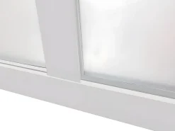 Vente-unique Verrière atelier en aluminium thermolaqué - 180x130 cm - Blanc - BAYVIEW- Verrière