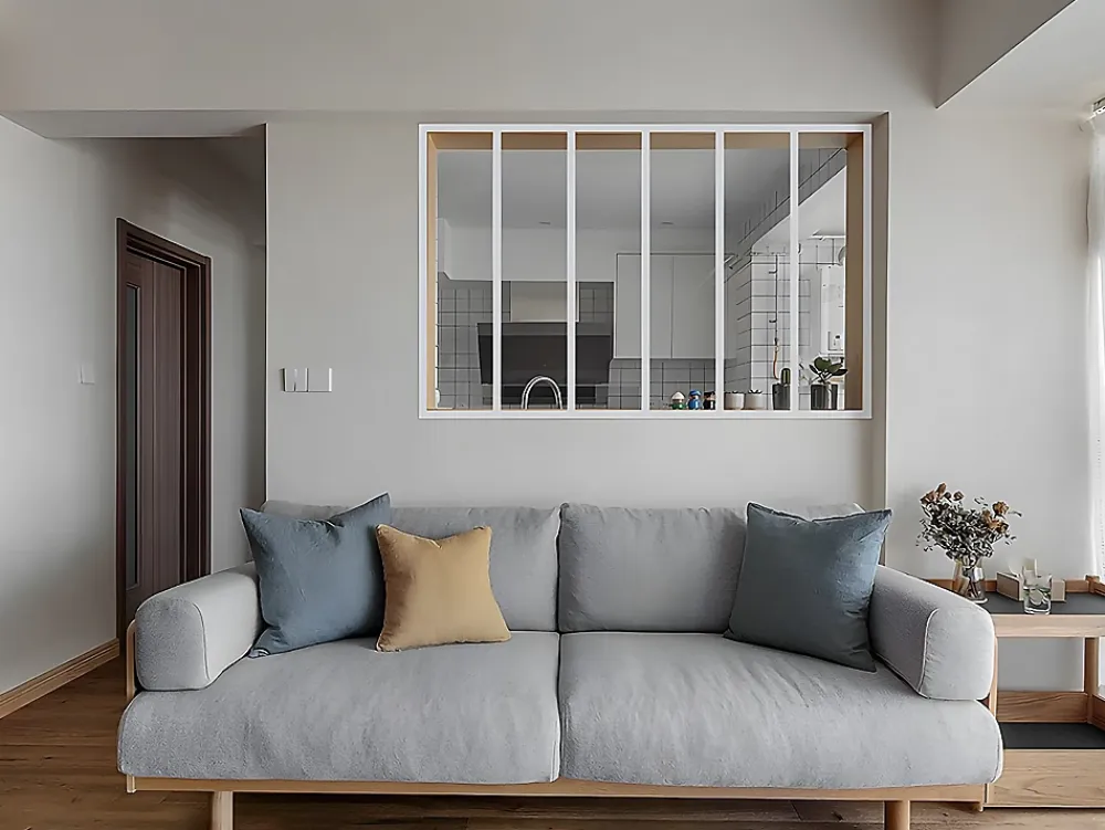 Vente-unique Verrière atelier en aluminium thermolaqué - 180x130 cm - Blanc - BAYVIEW- Verrière