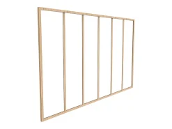 Vente-unique Verrière atelier en aluminium thermolaqué - 180x130 cm - Naturel clair - BAYVIEW- Verrière
