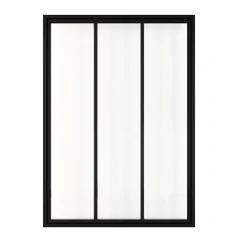 Schulte Verrière<Verrière atelier - H.130xl.93 - 3 vitrages - transparent - cadre et profilés noir mat