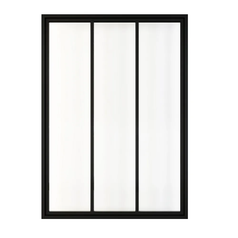 Schulte Verrière<Verrière atelier - H.130xl.93 - 3 vitrages - transparent - cadre et profilés noir mat