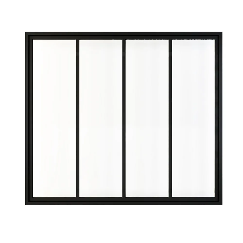 Schulte Verrière<Verrière atelier - H.108xl.123 - 4 vitrages - transparent- cadre et profilés noir mat