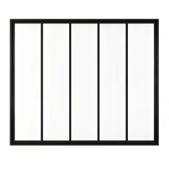 Schulte Verrière atelier - H.130xl.153- 5 vitrages - transparent- cadre et profilés noir mat- Verrière