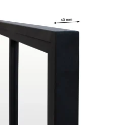 Schulte Verrière atelier - H.130xl.153- 5 vitrages - transparent- cadre et profilés noir mat- Verrière