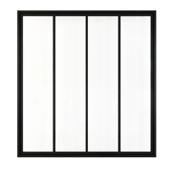Schulte Verrière atelier - H.130xl.123 - 4 vitrages - transparent - cadre et profilés noir mat- Verrière