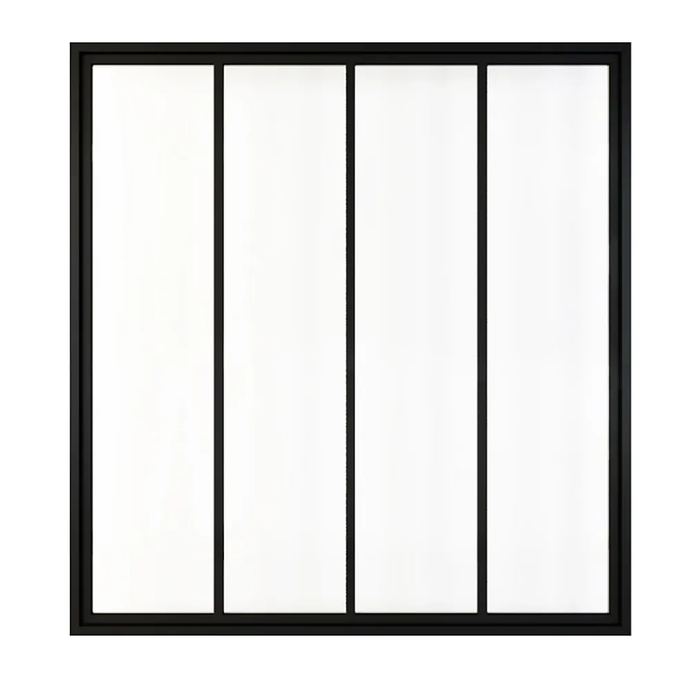 Schulte Verrière atelier - H.130xl.123 - 4 vitrages - transparent - cadre et profilés noir mat- Verrière