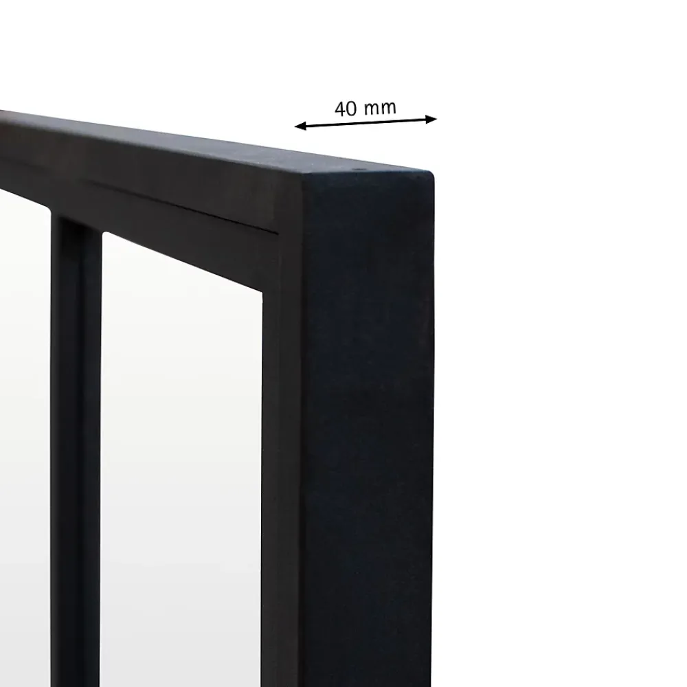 Schulte Verrière atelier - H.130xl.123 - 4 vitrages - transparent - cadre et profilés noir mat- Verrière