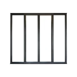 Verrière<Verrière coulissante 4 carreaux transparents, coloris noir mat H108 x l.123cm