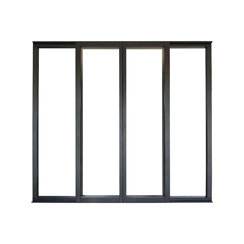Verrière<Verrière coulissante 4 carreaux transparents, coloris noir mat H108 x l.123cm