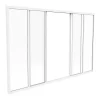 Vente-unique Verrière<Verrière coulissante en aluminium thermolaqué blanc 180x105 cm - RAVENA