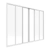 Vente-unique Verrière coulissante en aluminium thermolaqué blanc 180x130 cm - RAVENA- Verrière