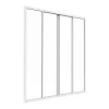 Vente-unique Verrière<Verrière coulissante en aluminium thermolaqué blanc 120x130 cm - RAVENA