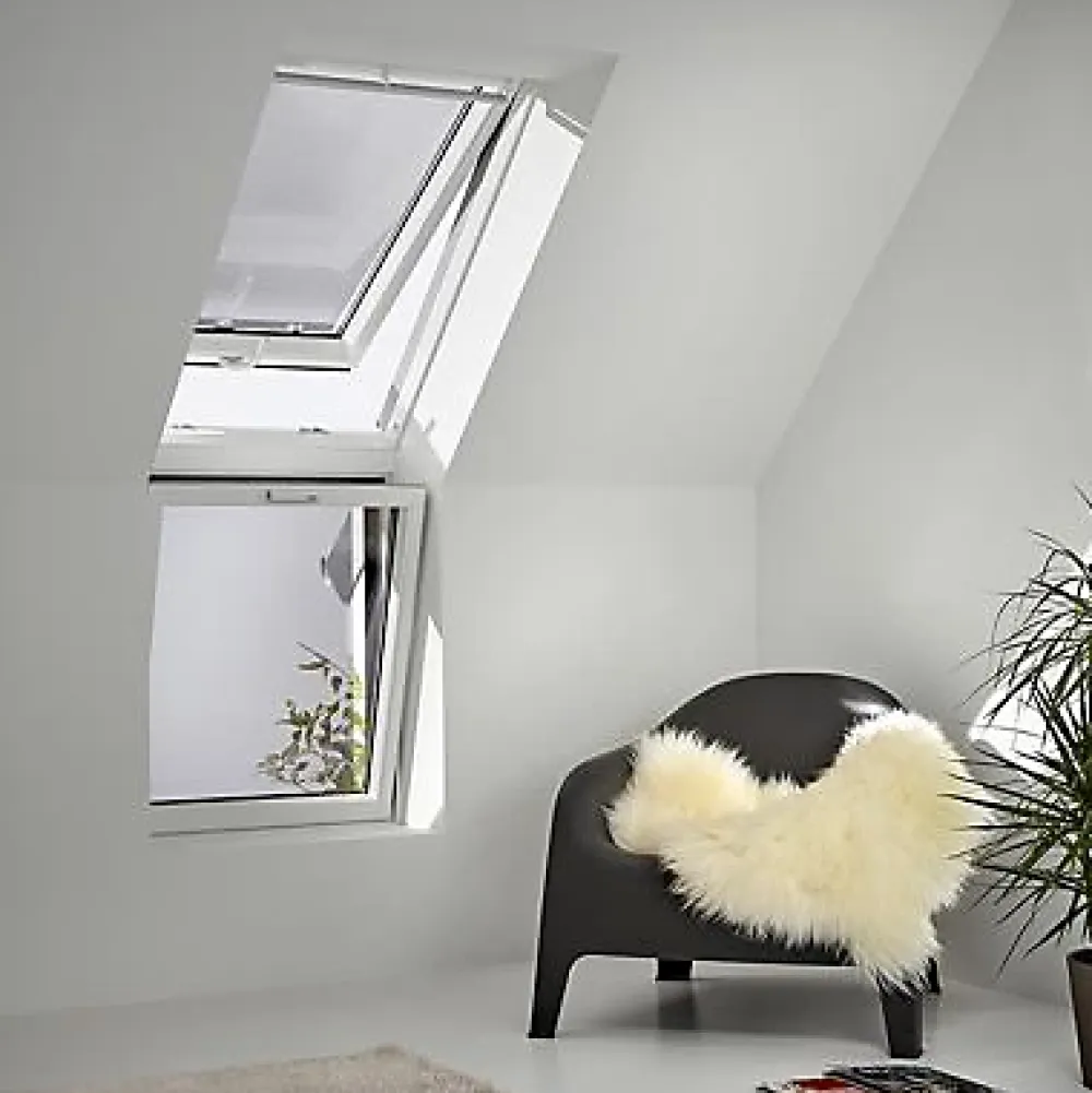 Velux Verrière d'angle à souflet VFE Tout confort bois UK35 2057 95 x h.134 cm- Velux Et Fenêtre De Toit