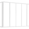 Vente-unique Verrière<Verrière d'angle atelier en aluminium thermolaqué - L150 x L60 x H105 cm - Blanc - BAYVIEW