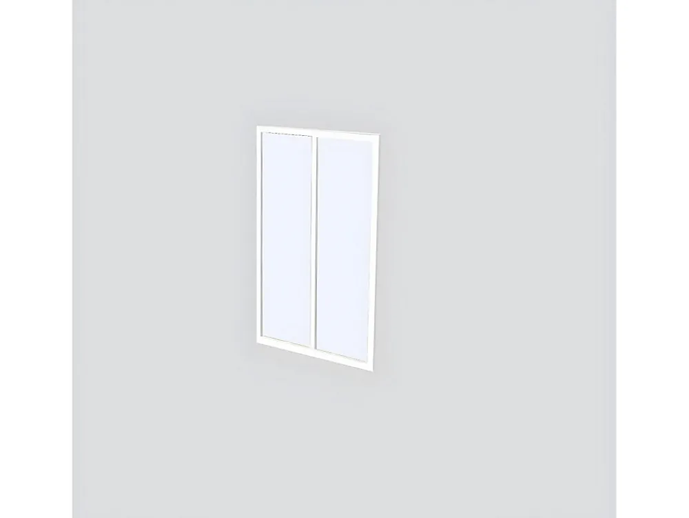 Vente-unique Verrière<Verrière d'angle atelier en aluminium thermolaqué - L150 x L60 x H105 cm - Blanc - BAYVIEW